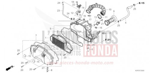 FILTRE A AIR Z125MAN de 2022